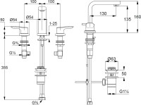 Смеситель для раковины Kludi Pure&Solid 343940575