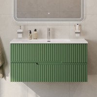 Тумба с раковиной Cezares Duet 100 фисташковый софт, раковина Cezares CZR-8095-100