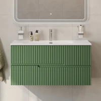 Тумба с раковиной Cezares Duet 100 фисташковый софт, раковина Cezares CZR-8095-100