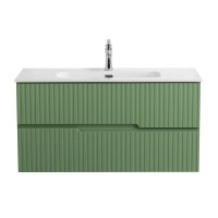 Тумба с раковиной Cezares Duet 100 фисташковый софт, раковина Cezares CZR-8095-100
