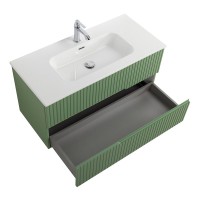 Тумба с раковиной Cezares Duet 100 фисташковый софт, раковина Cezares CZR-8095-100