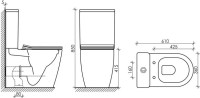 Унитаз-компакт напольный Ceramicanova Highlight Rimless CN1802