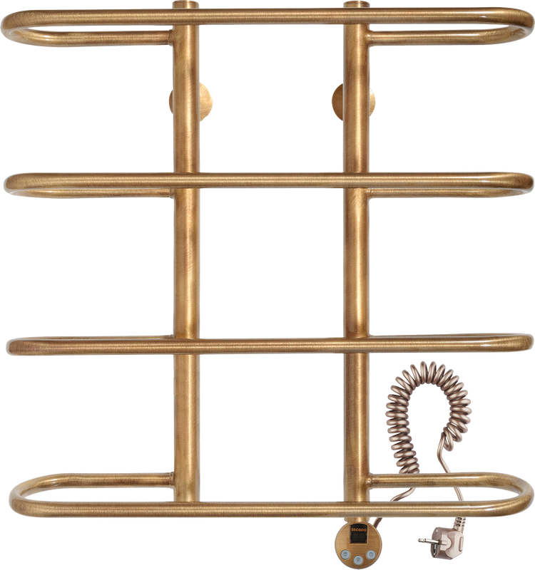 Полотенцесушитель электрический Secado Венеция 4603777465551 65x50 см, подключение справа, бронза, лесенка, латунь