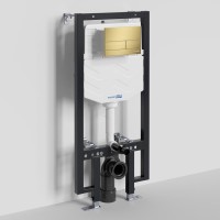Система инсталляции для унитазов Wasserkraft Vils 56TLT.010.ME.MG04 с кнопкой смыва матовое золото