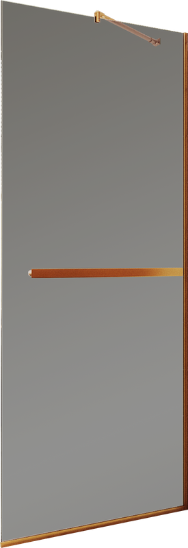 Душевая перегородка Maybahglass MGD-1461-2у 99 см, профиль бронза, стекло графит