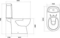 Унитаз-компакт напольный Santek Остин 1WH302419 с микролифтом Унитаз-компакт напольный Santek Остин 1WH302419 с микролифтом