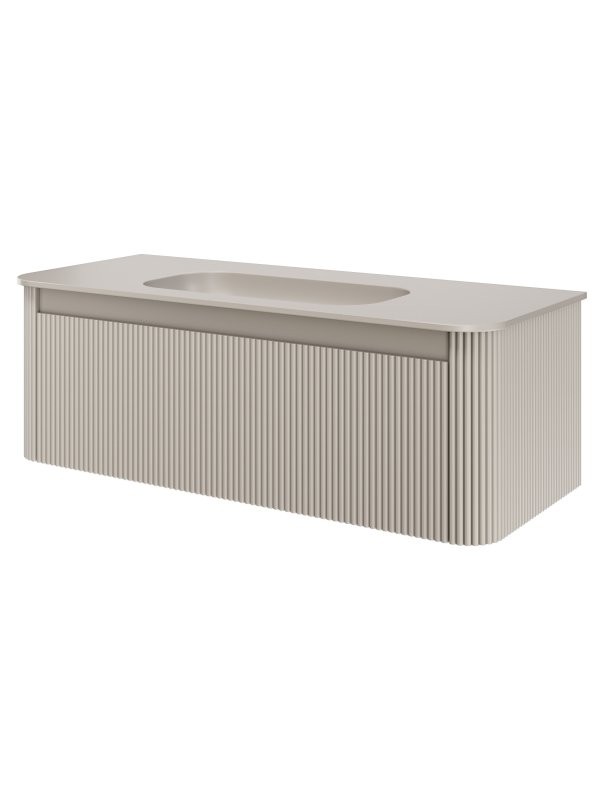 Тумба под раковину без столешницы Armadi Art Voi 120 подвесная, рифленая, cashmere