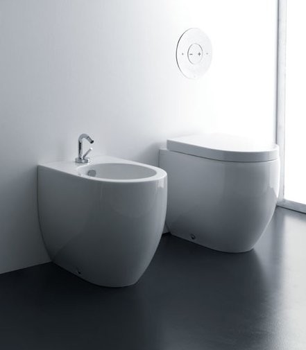 Биде напольное Kerasan Flo 312101 укороченное