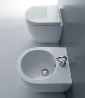 Биде напольное Kerasan Flo 312101 укороченное