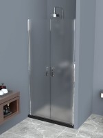 Душевая дверь в нишу BelBagno Uno B-2-80-P-Cr стекло текстурное