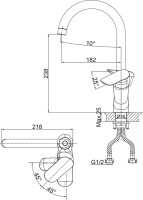 Смеситель для кухни D&K Baciano DA1032401