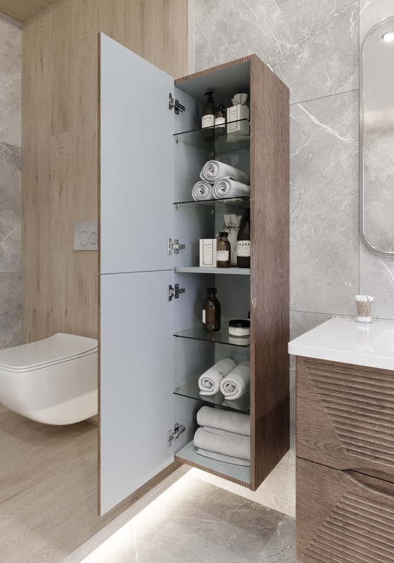 Шкаф пенал для ванной Caprigo Modo Terza 35 L скайрос