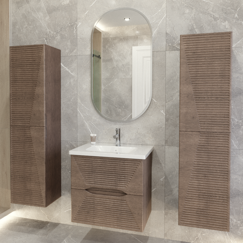 Шкаф пенал для ванной Caprigo Modo Terza 35 L скайрос