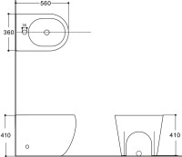 Биде напольное Aquanet Cetus 2.0 В1