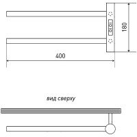 Полотенцесушитель электрический Melodia della vita Drumsticks MTRDEF4018gt П2 40х18, графит