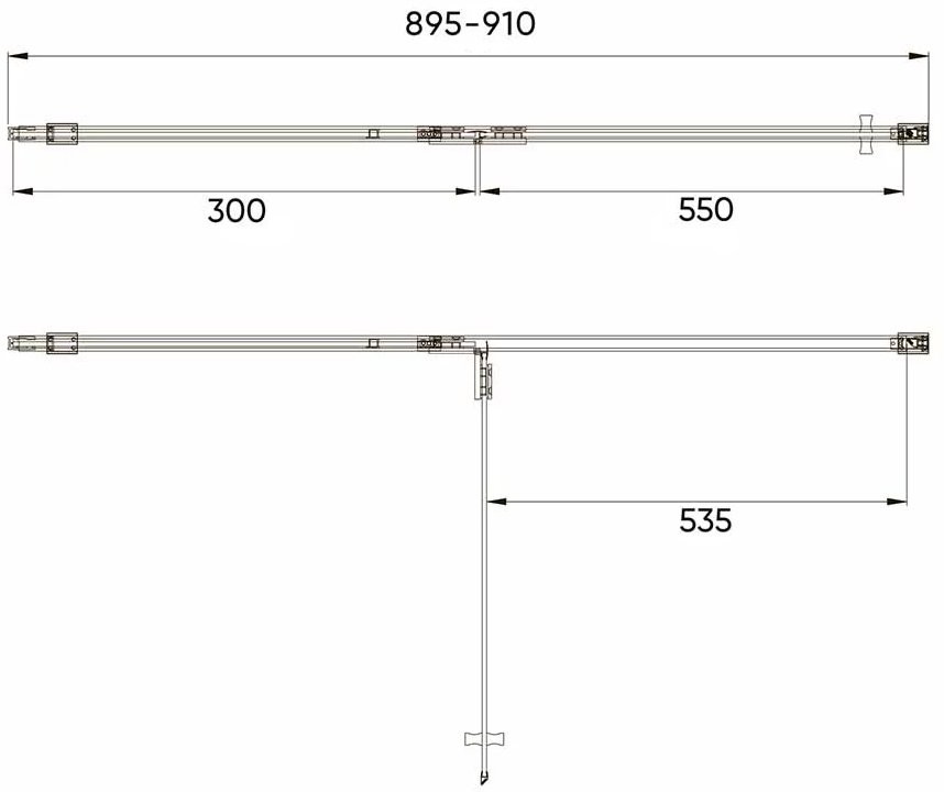 Душевая дверь в нишу Veconi Vianno VN-73 90 см,  профиль хром