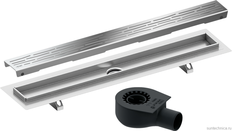 Душевой трап (лоток) TECE Drainline TECEdrainline 100 см с решеткой и сифоном