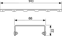 Душевой трап (лоток) TECE Drainline TECEdrainline 100 см с решеткой и сифоном