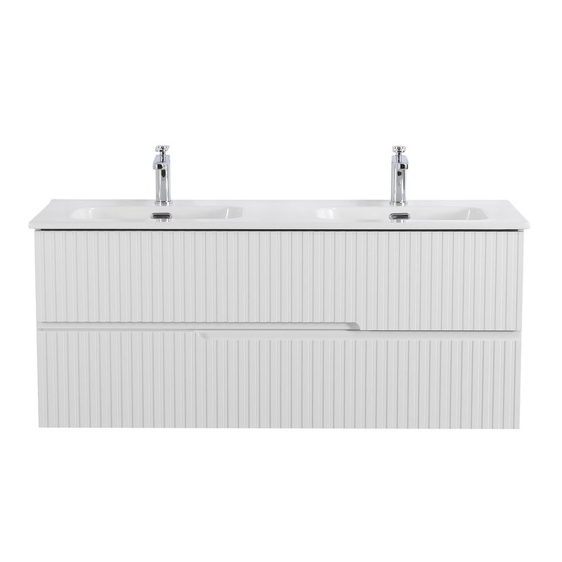 Мебель для ванной комнаты Cezares Duet 120 bianco lucido, раковина Cezares CZR-8095-120-2