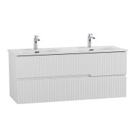 Мебель для ванной комнаты Cezares Duet 120 bianco lucido, раковина Cezares CZR-8095-120-2