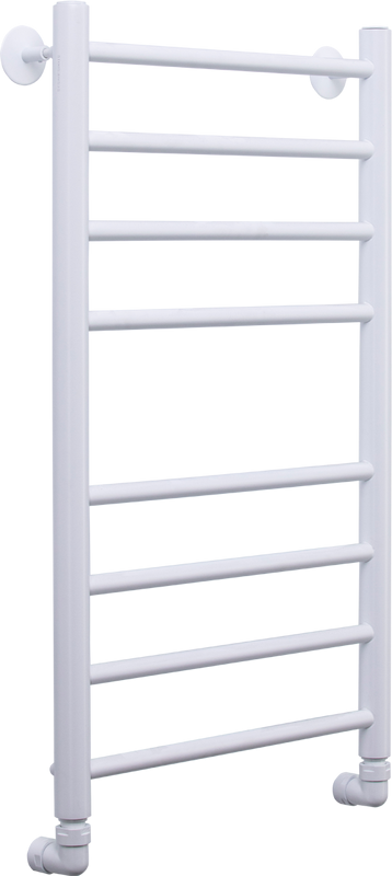 Полотенцесушитель водяной Comfysan Luce W-8 80х40 80x45 см, матовый белый, лесенка