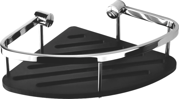 Полка Bemeta Cytro 146208386 для душа, угловая, черный акрил