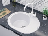 Смеситель для кухни Paulmark Essen Es213211-WH белый матовый