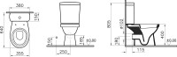 Унитаз-компакт напольный Norm Eisberg 9844B099-7204 с микролифтом