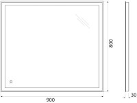 Мебель для ванной комнаты BelBagno Vittoria 90 подвесная, bianco opaco, белая глянцевая раковина