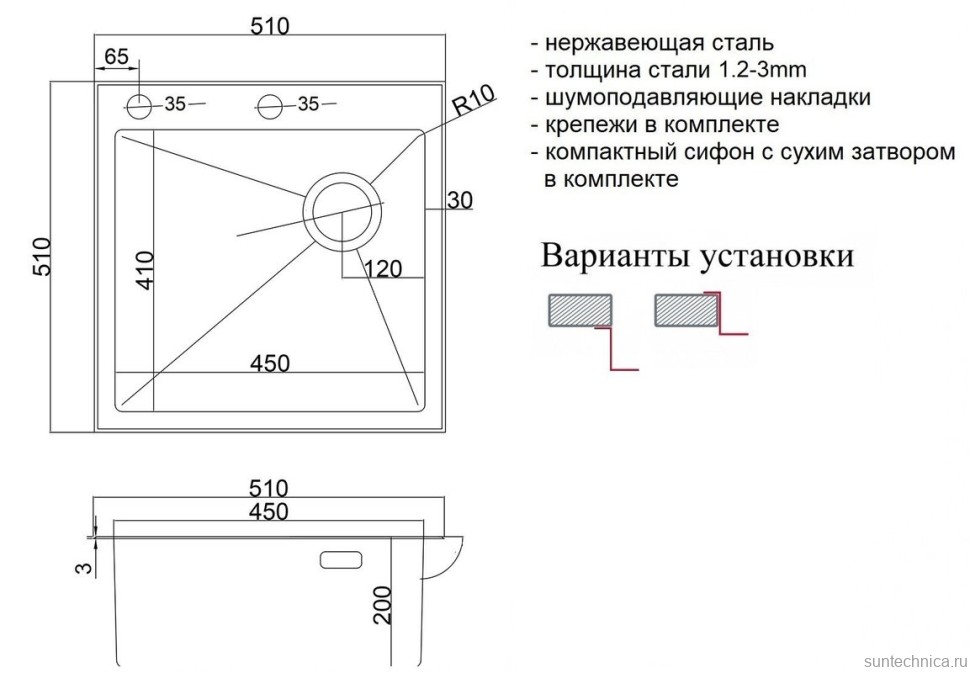 Кухонная мойка ZorG LUX 5151