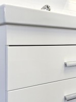 Тумба с раковиной Comforty Никосия 80Н напольная, белый глянец