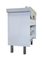 Тумба с раковиной Comforty Никосия 80Н напольная, белый глянец