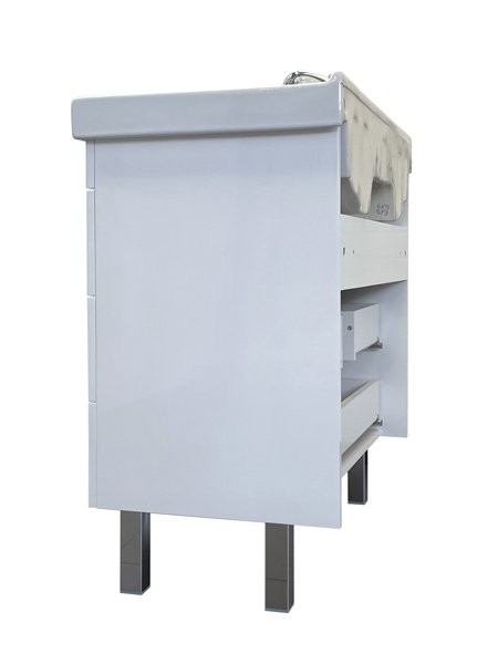 Тумба с раковиной Comforty Никосия 80Н напольная, белый глянец