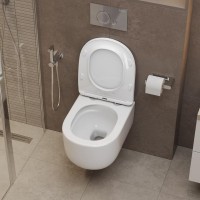 Унитаз подвесной BelBagno Soft BB084CH-TOR безободковый, крышка BB2034SC с микролифтом
