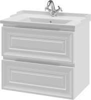 Тумба с раковиной Caprigo Ponza 70 белая Тумба с раковиной Caprigo Ponza 70 белая