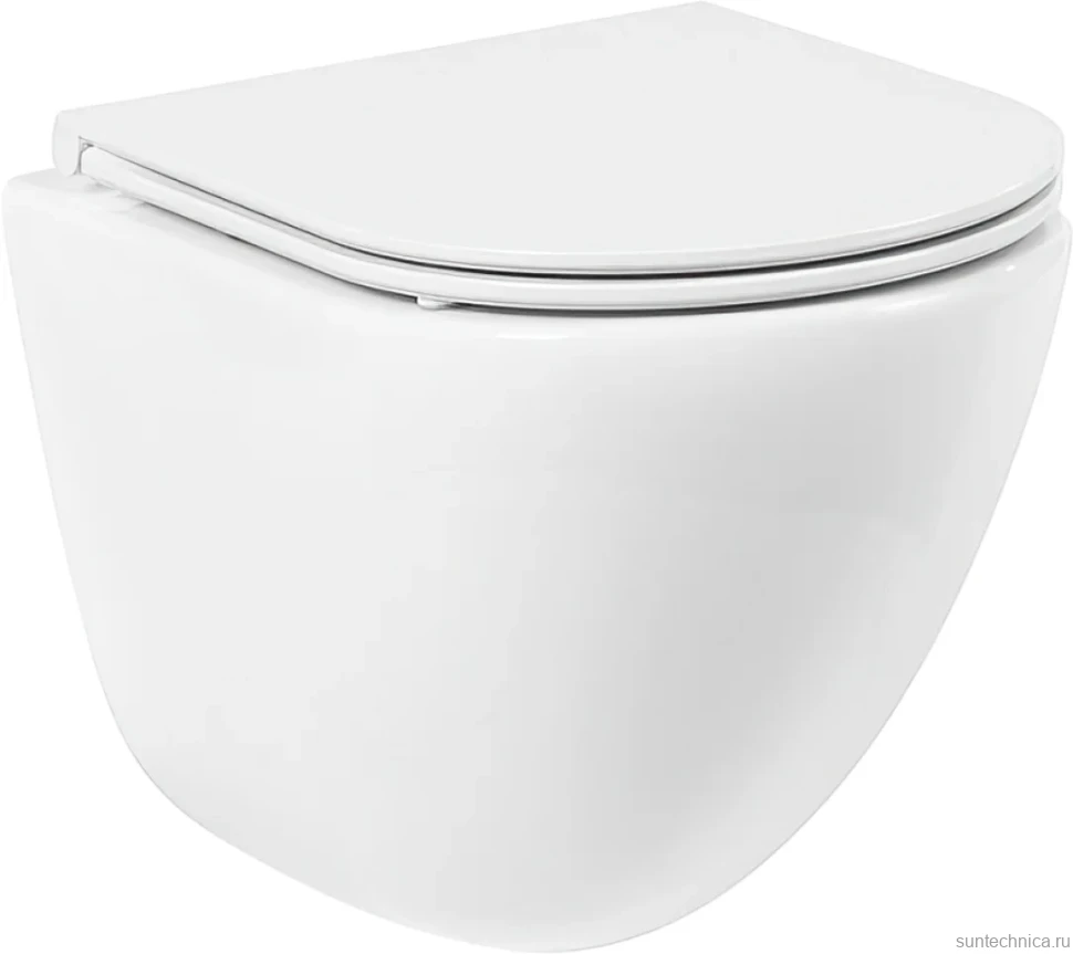 Унитаз подвесной BelBagno Amanda BB051CHR безободковый, крышка BB870SC с микролифтом