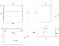 Тумба под раковину Art&Max Family-M 100 напольная, harbor golden