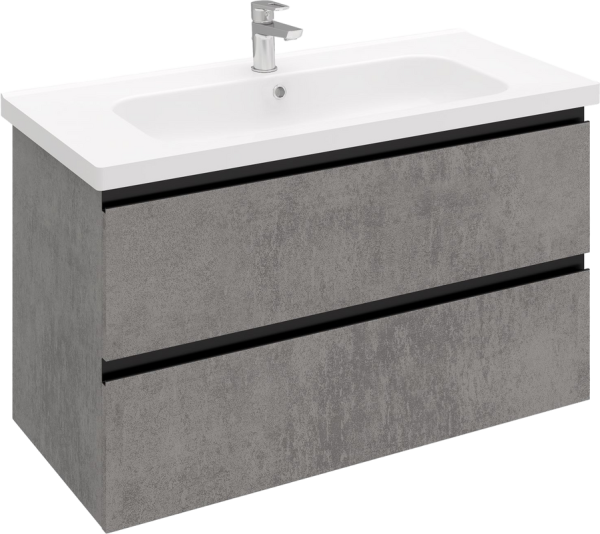 Тумба под раковину Laparet Electra 100 подвесная, хромикс серебро