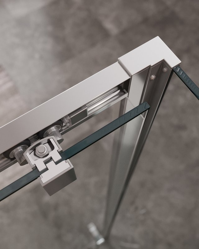 Душевой уголок Cezares Molveno AH-12 160х90 см, профиль хром, стекло прозрачное