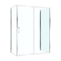 Душевой уголок Cezares Molveno AH-12 160х90 см, профиль хром, стекло прозрачное