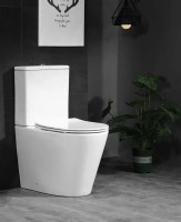 Унитаз-компакт напольный Ceruttispa Sella CT9864 безободковый, с микролифтом, белый