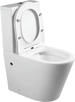 Унитаз-компакт напольный Ceruttispa Sella CT9864 безободковый, с микролифтом, белый
