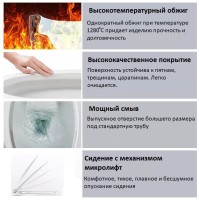 Унитаз-компакт напольный Ceruttispa Sella CT9864 безободковый, с микролифтом, белый