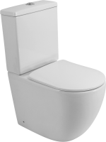 Унитаз-компакт напольный BelBagno Amanda BB051CPR безободковый, крышка BB051-2SC с микролифтом, бачок BB051T