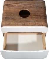 Мебель для ванной комнаты Runo Ницца 60 темное дерево, белая, раковина Ovale 50