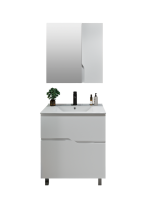 Мебель для ванной комнаты Runo Палермо 60 напольная, глянцевая белая