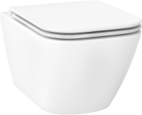 Унитаз подвесной Wellsee Pure BY Wellsee 182602001 безободковый, с микролифтом, глянцевый белый