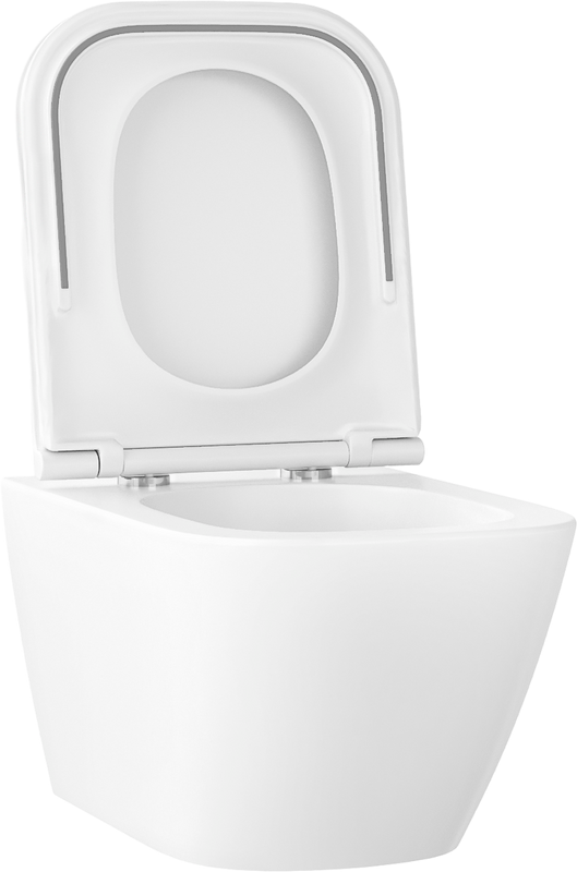 Унитаз подвесной Wellsee Pure BY Wellsee 182602001 безободковый, с микролифтом, глянцевый белый