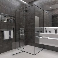 Душевой уголок Veconi Rovigo RV-073B 90x100, профиль черный