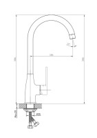 Смеситель для кухни с высоким изливом для кухонной мойки / раковины